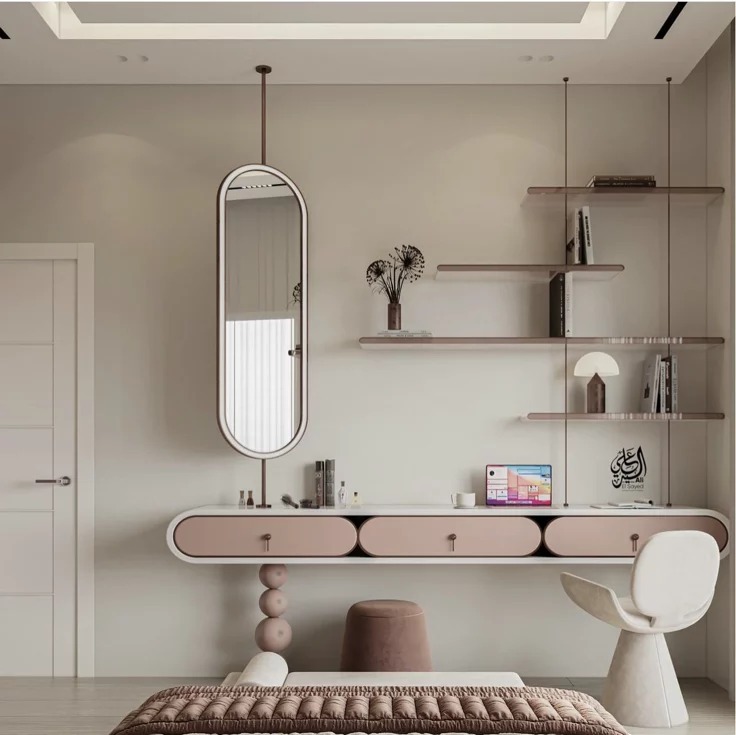 Floor-to-ceiling wardrobe with loft storage in laminate finish, Kraftline